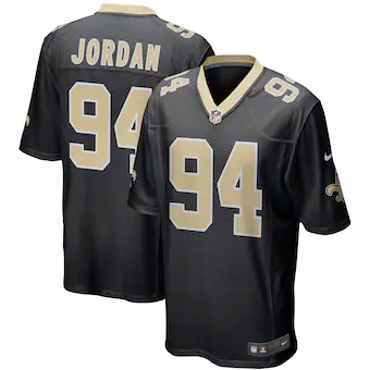 mens nike cameron jordan black new orleans saints game play